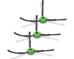 Zijborstels voor Robotstofzuiger - 3 Stuks - Zwart en Groen