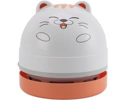 Mini Stofzuiger - Desktop Reiniger - Bureau Opruimen - Draadloos Werking - 9 x 8.8 cm - Kat