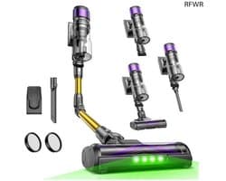 Steelstofzuiger - Draagbare Stofzuiger - Huis Schoonmaken - GreenEye Technologie - 60 Min Looptijd - Champagne Paars