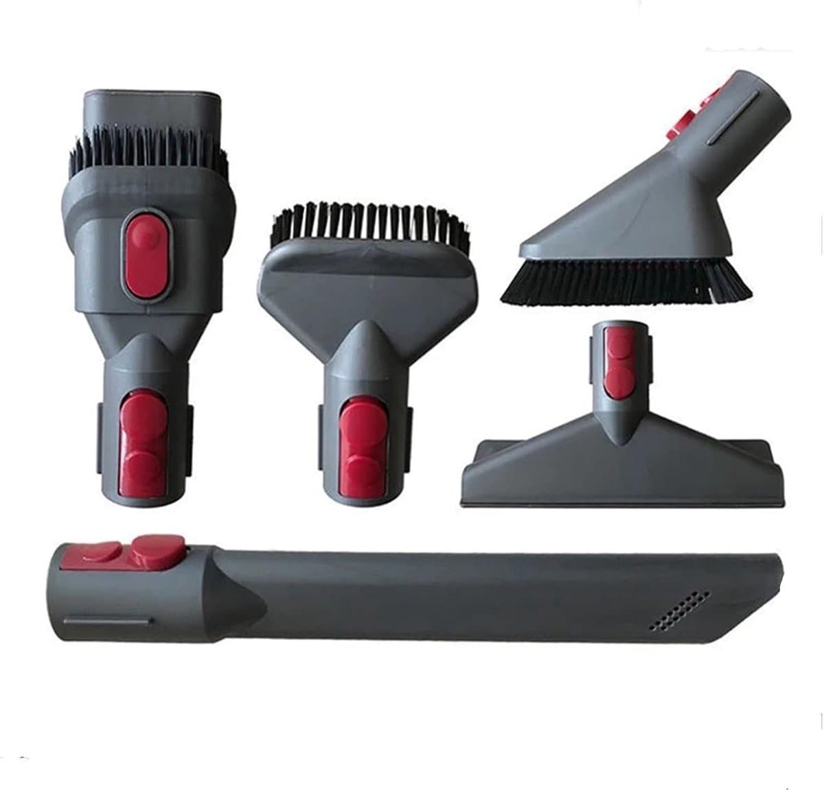 5-delige Elektrische Borstelkop Set - Geschikt voor Dyson V7 V8 V10 V11 V15, Snelloset & Opslagsteun — afbeelding 1