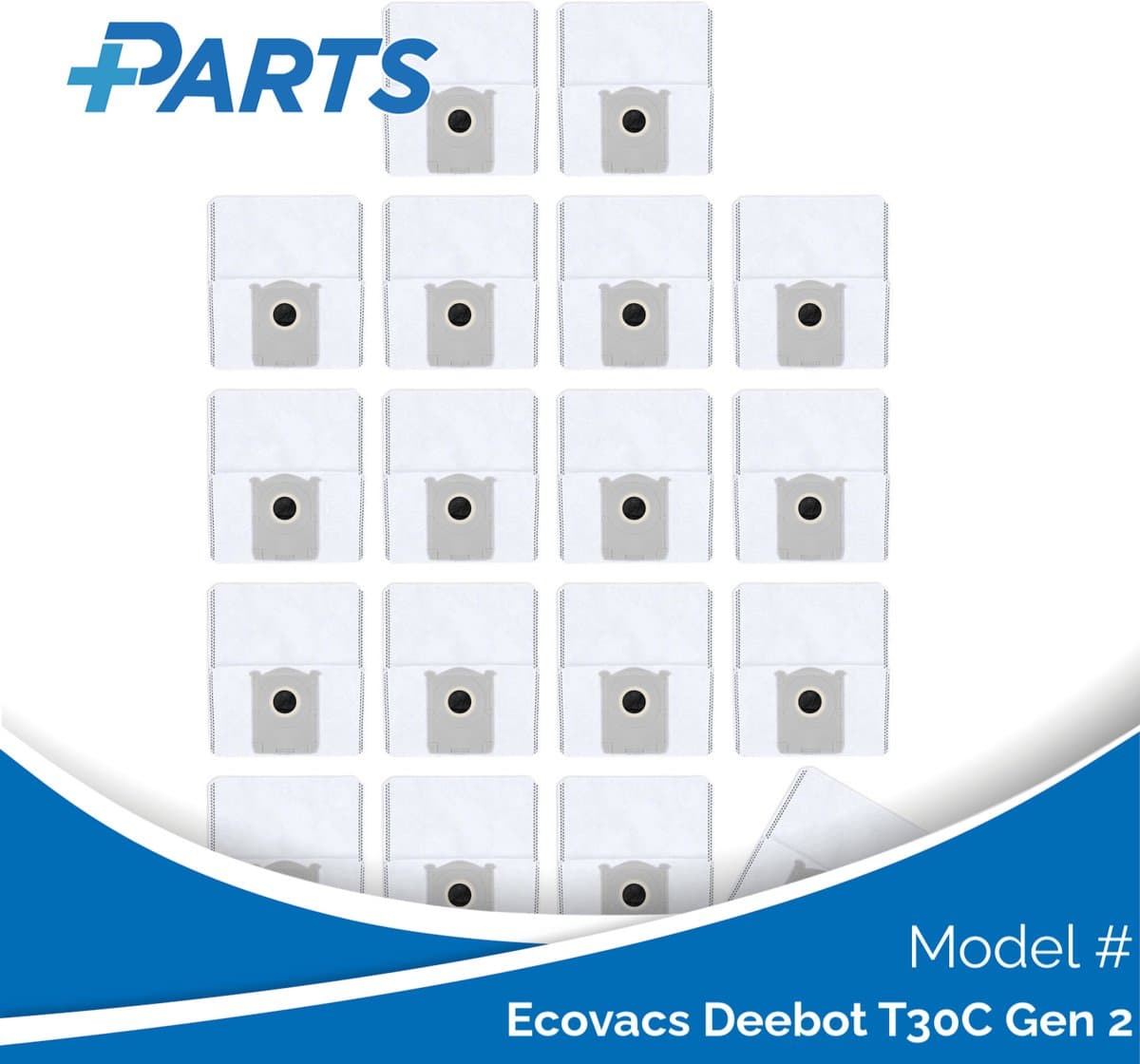 Ecovacs Deebot T30C Gen 2 Stofzakken (18 Stuks, Plus.Parts® alternatief voor DDB030041) — afbeelding 1