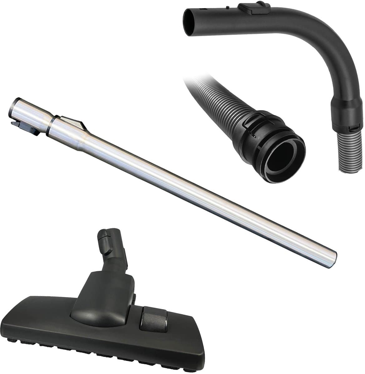 Multaparts® hulpstukken set geschikt voor Miele Blizzard CX1 / S2 series: combi zuigmond, complete stofzuigerslang, telescoop zuigbuis | Vervang alle hulpstukken in 1 keer | Hoge kwaliteit alternatieve onderdelen voor een set-prijs — afbeelding 1