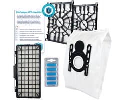 Multaparts® stofzuiger-APK set geschikt voor Bosch In'genius | Complete onderhoudsset met stofzuigerzakken type G-ALL (10 x), motorfilter (2 x), HEPA filter, geursticks (5 x), APK-checklist & APK-sticker | Maak je stofzuiger weer als nieuw