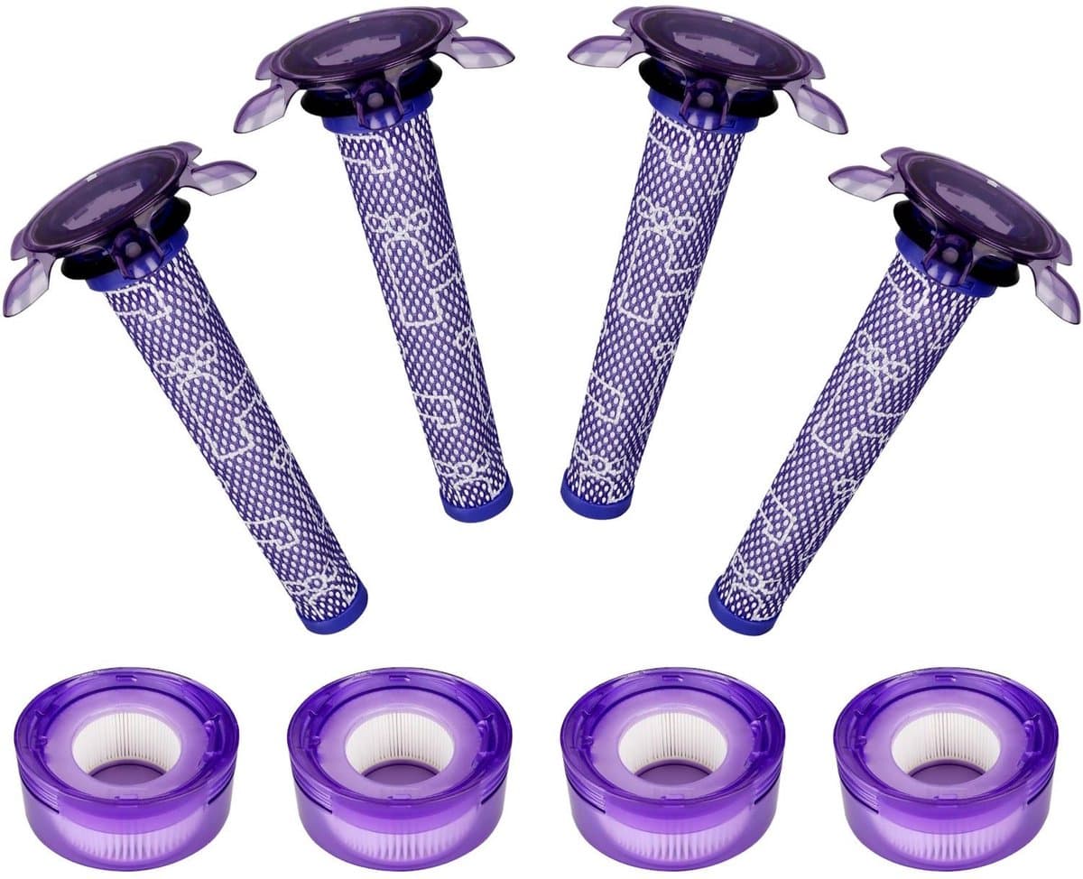 Dyson V7 en V8 Ster Filters (4+4 Stuks, Plus.Parts® alternatief voor 965661-05 / 967478-05) — afbeelding 1
