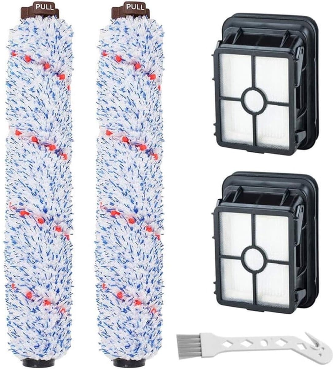 Vervangingsset voor de rolborstel, het multifunctionele borstelfilter en de filtercartridge van de Bissell CrossWave vloerschrobber. — afbeelding 1