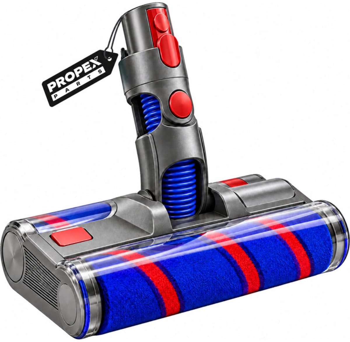 Propex geschikt voor Dyson V7/V8/V10/V11/V15 zuigmond met dubbele zachte rollerborstel en LED Ø32 mm — afbeelding 1