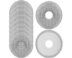 10 stuks microvezel reinigingsdoeken voor Dreame L10s Ultra Gen 2/Gen 3, L10s Pro Ultra Heat, L20 Ultra, X40, X50 Ultra, Mova E30 Ultra, P50 Pro Ultra en Xiaomi X10+/X20+ stofzuigerrobots, vervangende mop pads, wasbaar en herbruikbaar