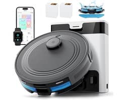 Lefant M2 PRO - Robotstofzuiger met dweilfunctie en automatisch leegstation - 6.000 Pa zuigkracht - Technologie tegen haarverstrengeling - LiDAR-navigatie