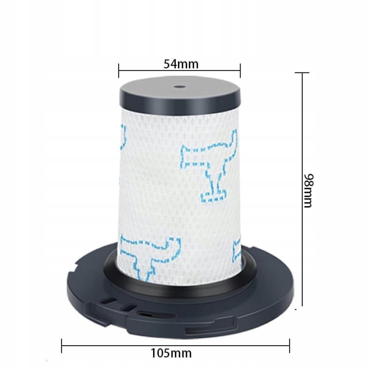 AreoSe - HEPA-filter voor TEFAL X-Force Flex 11.60 12.60 14.60 15.60 Rowenta X-Force - 2 stuks — afbeelding 1