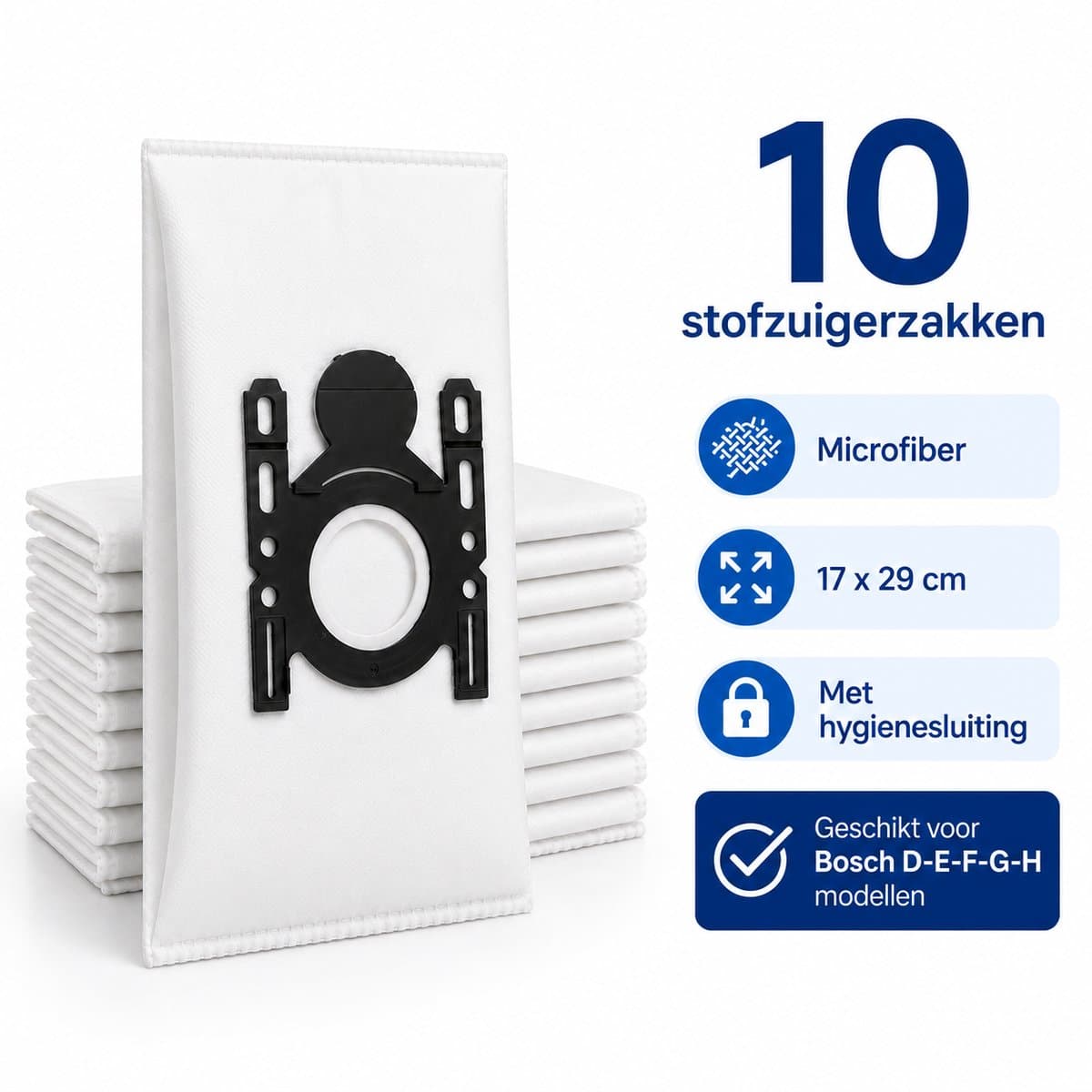 Kleanburg® - Geschikt voor Bosch & Siemens - Stofzuigerzakken - 10 stuks - G-ALL — afbeelding 1