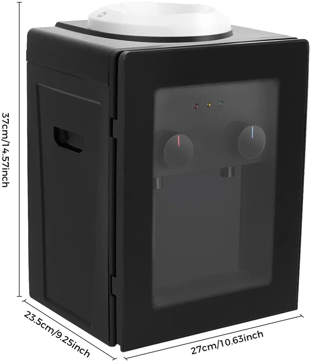 Elektrische Warm- En Koudwaterdispenser - 550 W Vermogen - 3,5 Liter Inhoud - Roestvrijstalen Verwarmingsvoering - Voor Kantoor En Thuis — afbeelding 1