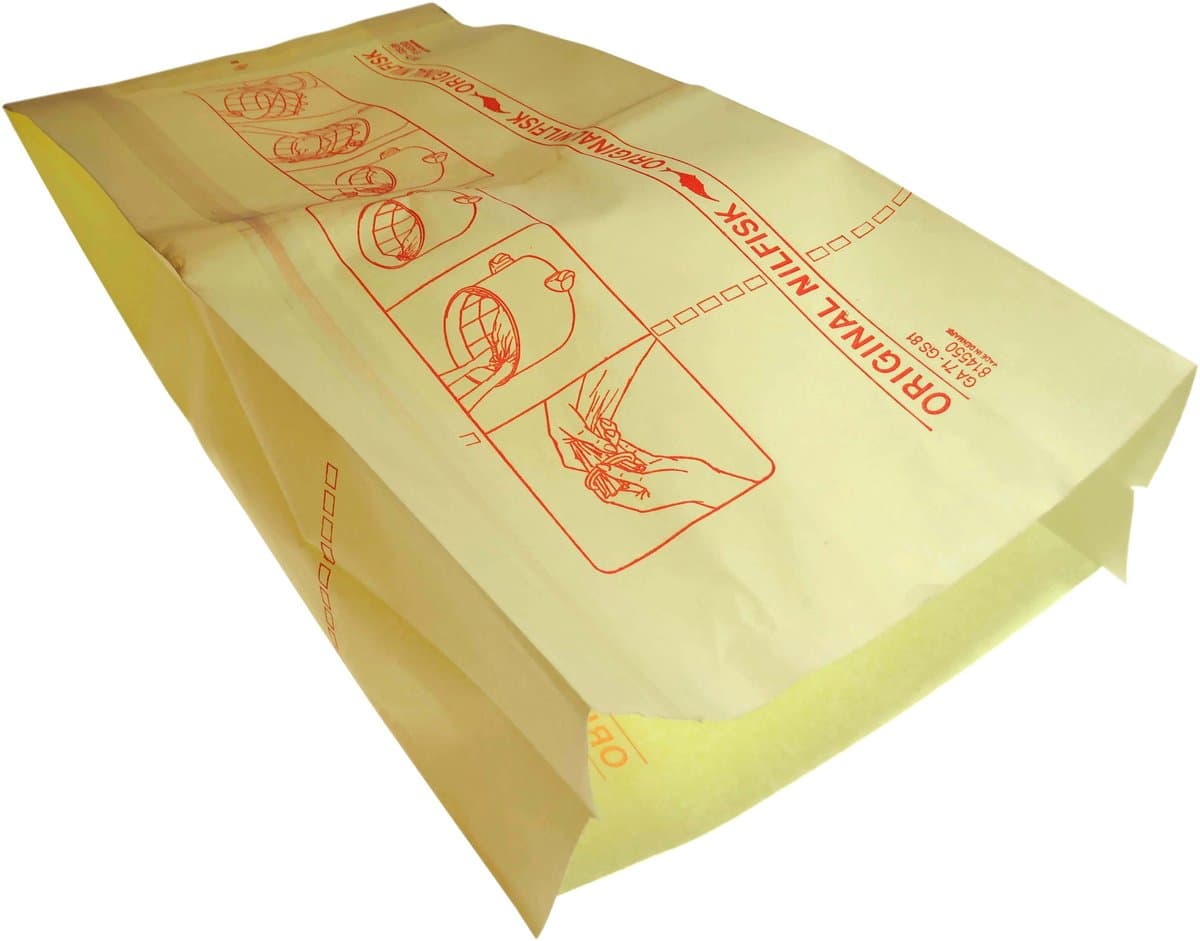 10x Nilfisk open papieren stofzuigerzakken voor series GA71, GS81 - nr. 814550 / 81585000 — afbeelding 1