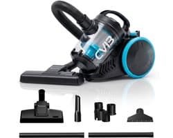 Turbotronic CV13 Stofzuiger zonder zak - Hoge Zuigkracht - Zakloze Stofzuiger - Zwart/Blauw - Geschikt voor alle vloertypes
