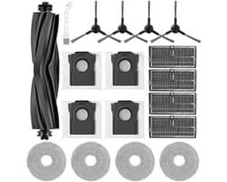 PromoHome Compleet kit voor Dreame L10s Ultra Gen 2 / L10s Pro Ultra Heat / X30 Ultra / Mova E30 Ultra - 1 Borstelrol, 4 Zijborstels, 4 Mops, 4 Filters, 4 Stofzakken + Reinigingsgereedschap