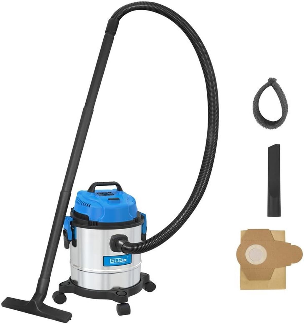 Güde Nat- en droogzuiger GNTS 12L - 1200W - RVS — afbeelding 1