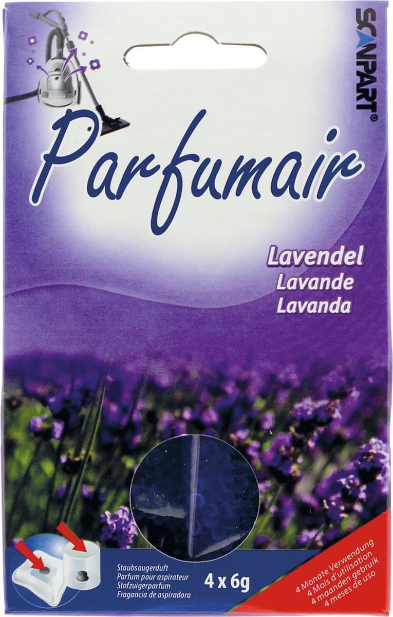 Scanpart Parfumair geurparels voor stofzuiger - Lavendel geurkorrels - Stofzuigerverfrisser - Geschikt voor stofzuigerzak - 4 zakjes — afbeelding 1