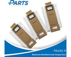 Roborock RockDock Auto-Empty Dock Stofzakken (3 Stuks, Plus.Parts® alternatief voor 8.02.0101)