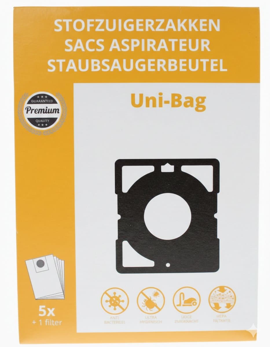 Stofzuigerzakken – Uni Bag – Universele Stofzuigerzakken – 5 Stuks — afbeelding 1