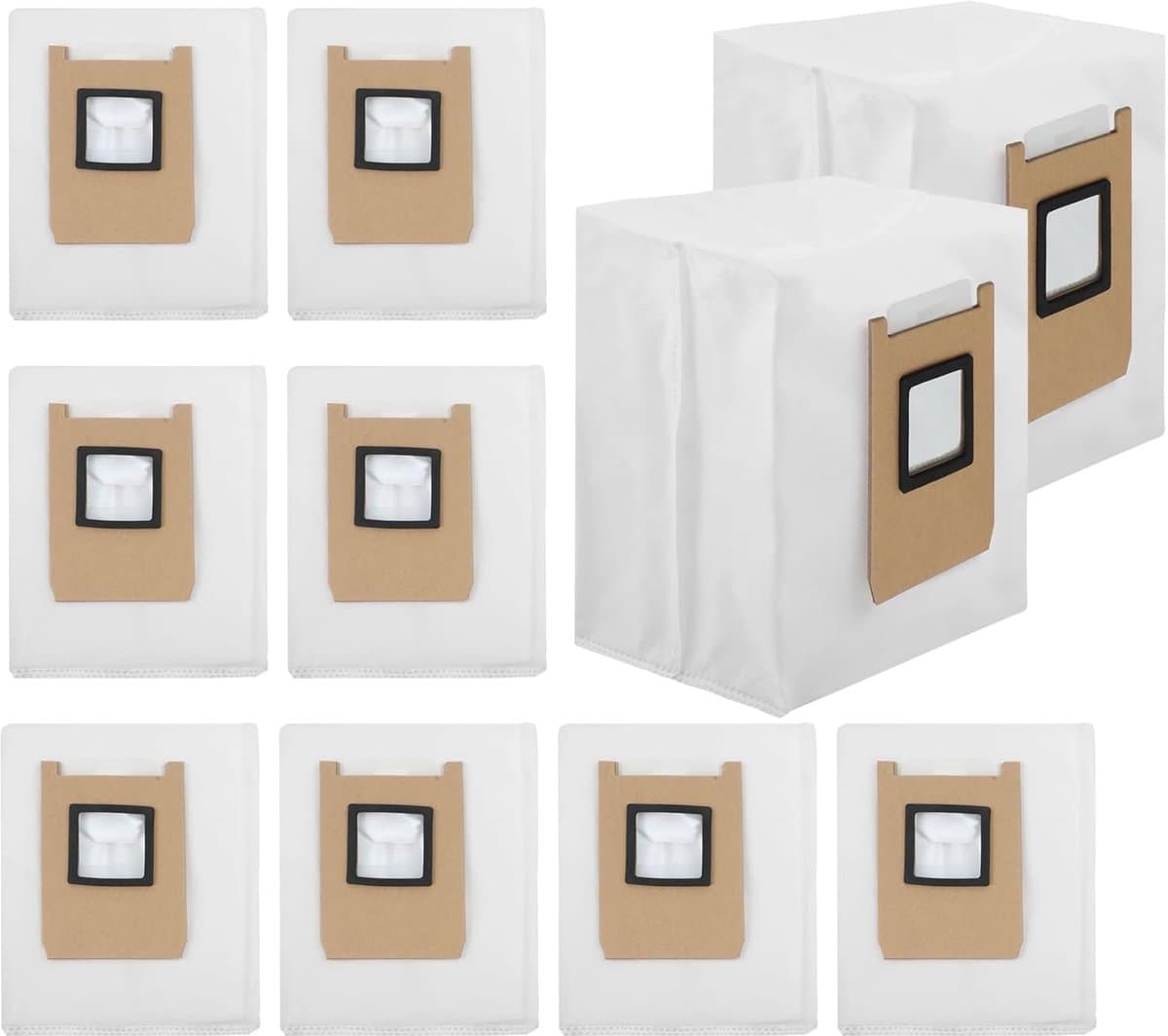 10 stuks-Stofzuigerzakken voor Eufy Omni E20/E25/E28 robot-grote capaciteit-stofzak-vliesstofzak voor schone vloeren-eenvoudige installatie. — afbeelding 1