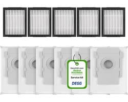 DEGG® - Servicekit - Stofzuigerzakken & Hepa filters geschikt voor iRobot Roomba i8 i8+ i7 i7+ i6 i6+ i5 i5+ i4 i4+ i3 i3+ - 6x zakken 5x hepa filter - geschikt voor iRobot Roomba onderdelen - onderhoudspakket