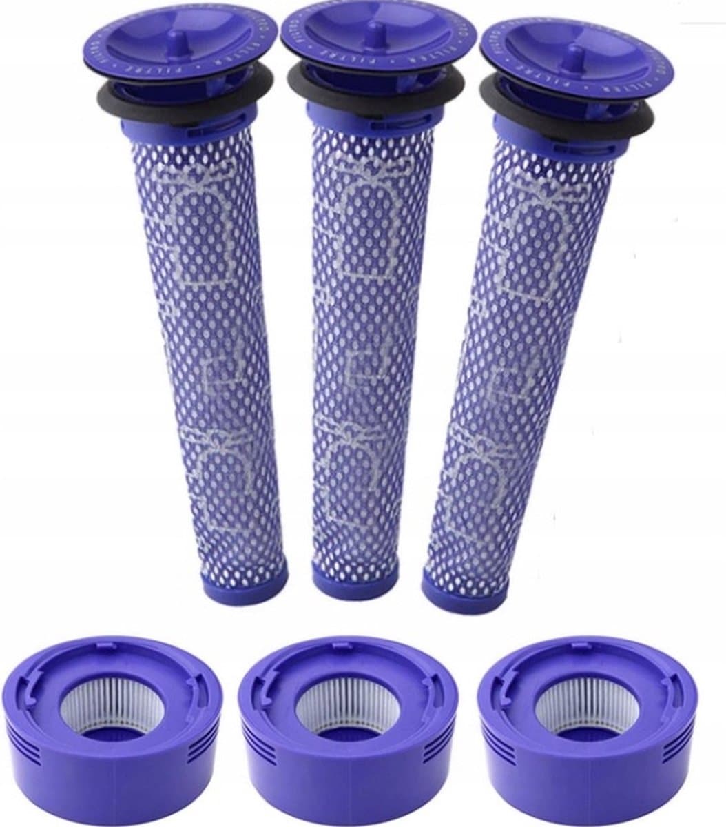 3 X Vervangende filter Geschikt voor stofzuiger Dyson V8, V7, vervanging voor het filter DY-967478-01 + DY-965661-01. Een vervanging die net zo goed is als het origineel. — afbeelding 1