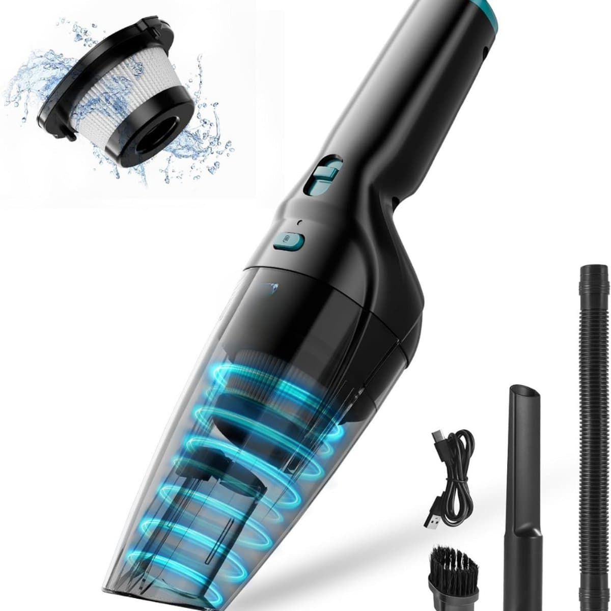 Lexium Kruimeldief snoerloos – Kruimeldief met steel – Nat&Droog – Handstofzuiger – Extreme zuigkracht – Kruimeldief snoerloos – Kruimelzuiger – Jouw ultieme schoonmaakpartner – Kruimelzuiger – Autostofzuiger – Handstofzuiger - Draadloos — afbeelding 1