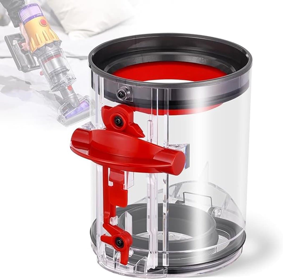 Stofemmer Geschikt Voor Dyson V10 Sv12 - Vervangende Stofbak - Vervangend Onderdel Voor Draadloze Steelstofzuiger - Reserveonderdeel - Transparante Stofbak / Stofemmer - Accessoires - Afvalreservoir - Transparante — afbeelding 1
