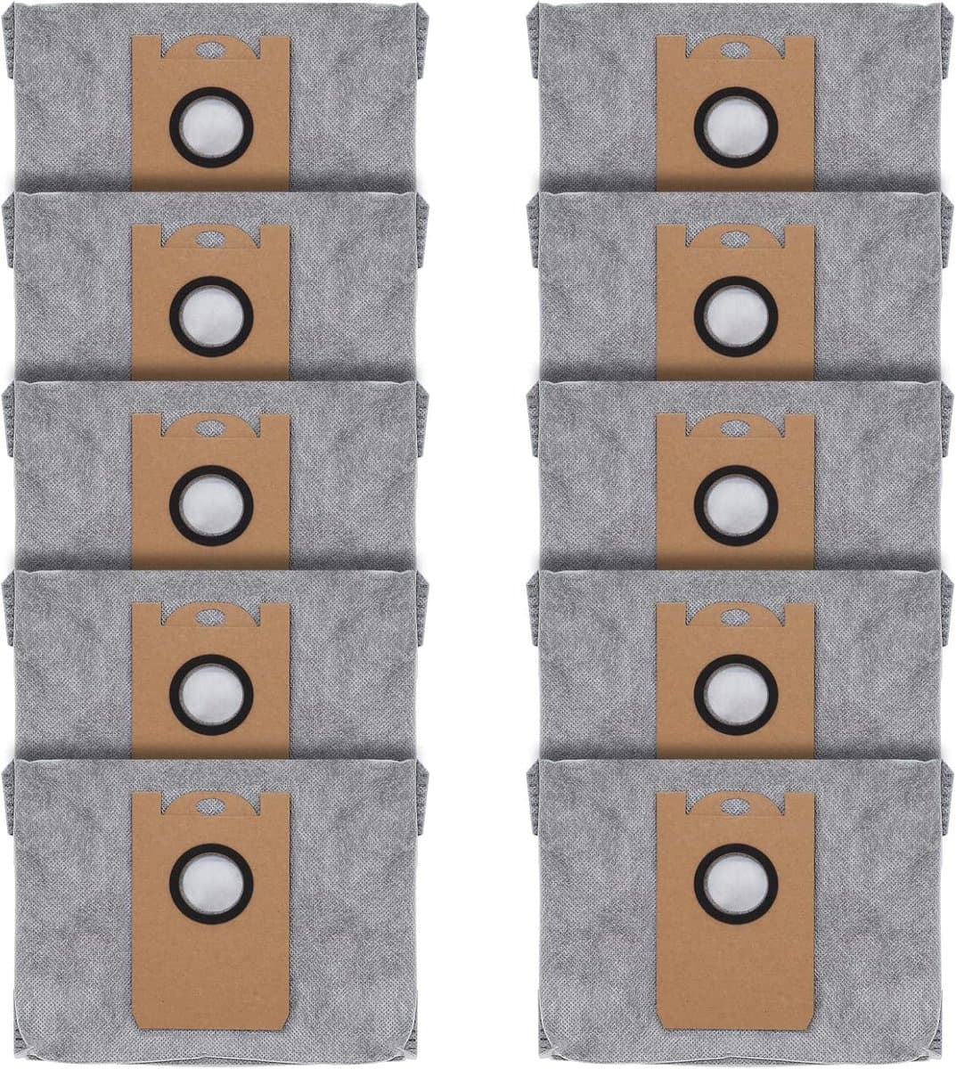 10 STUKS Stofzakken voor eufy RoboVac L35 Hybrid/L35 Hybrid+ LR30 Hybrid/LR30 LR20 Auto-Empty Station, 4-laags filtersysteem met actieve koolstofweefsel om ongewenste geurtjes te verwijderen — afbeelding 1