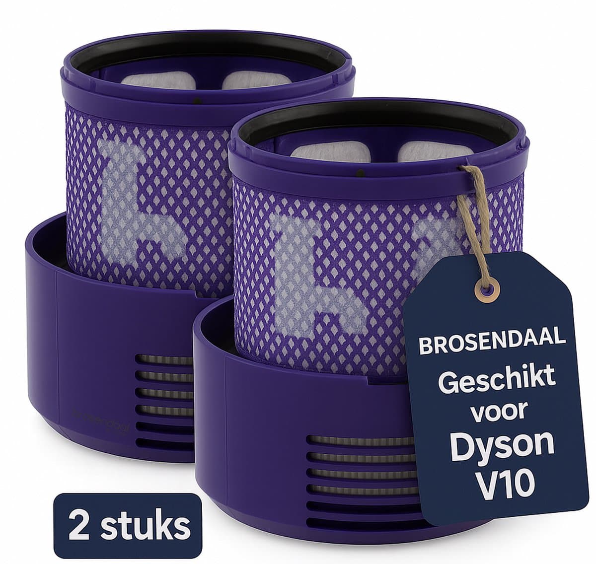 Brosendaal Filter geschikt voor Dyson Cyclone V10 stofzuiger filter - SV12 | SV27 - Wasbaar en Herbruikbaar - 2 stuks — afbeelding 1