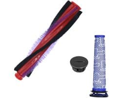 Rolborstel van 225 mm (22,5 cm) voor geschikt voor Dyson V6 SV03 filter 963830-02, borstelkopkap 965665-03, DC58, DC59, DC62, extra accessoire in diervorm.