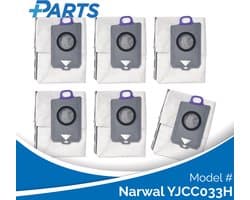 Narwal YJCC033H Stofzakken (6 Stuks, Plus.Parts® alternatief voor CP-PJ-A00129-00-00)