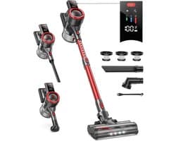 Draadloze Stofzuiger - Elektrische Bezem - Huishouden Schoonmaken - Automatische Modus - 15 Liter - Rood