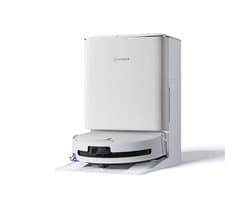 ECOVACS DEEBOT T90 OMNI – Robotstofzuiger met dweilfunctie– 30.000 Pa – OZMO roller dweil –TruEdge 3.0 randreiniging –ZeroTangle 4.0 Anti-tangle –OMNI 2.0 station Zelfreinigend–AIVI 3D obstakelvermijding– Voor harde vloeren & tapijt–Wit–T80 Upgrade