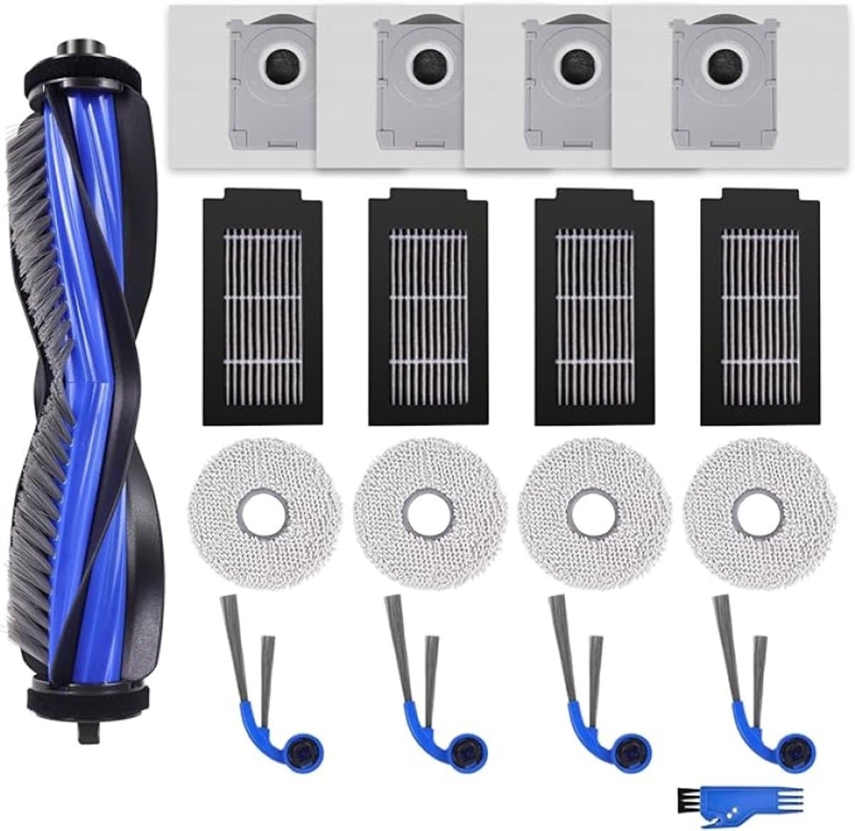 Accessoireset voor ECOVACS DEEBOT T50 PRO OMNI Gen3, T50 OMNI - Hoofdborstel, Zijborstels, Filters, Dweilpads en Stofzakken (18-delig) — afbeelding 1