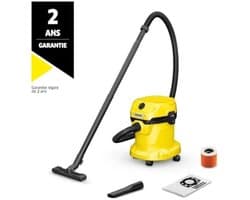 Kärcher WD 2 Plus V-12/4/18 Nat-en Droogzuiger - 1000 W - 12 liter - Schuimfilter - Stofzuiger geschikt voor auto - garage
