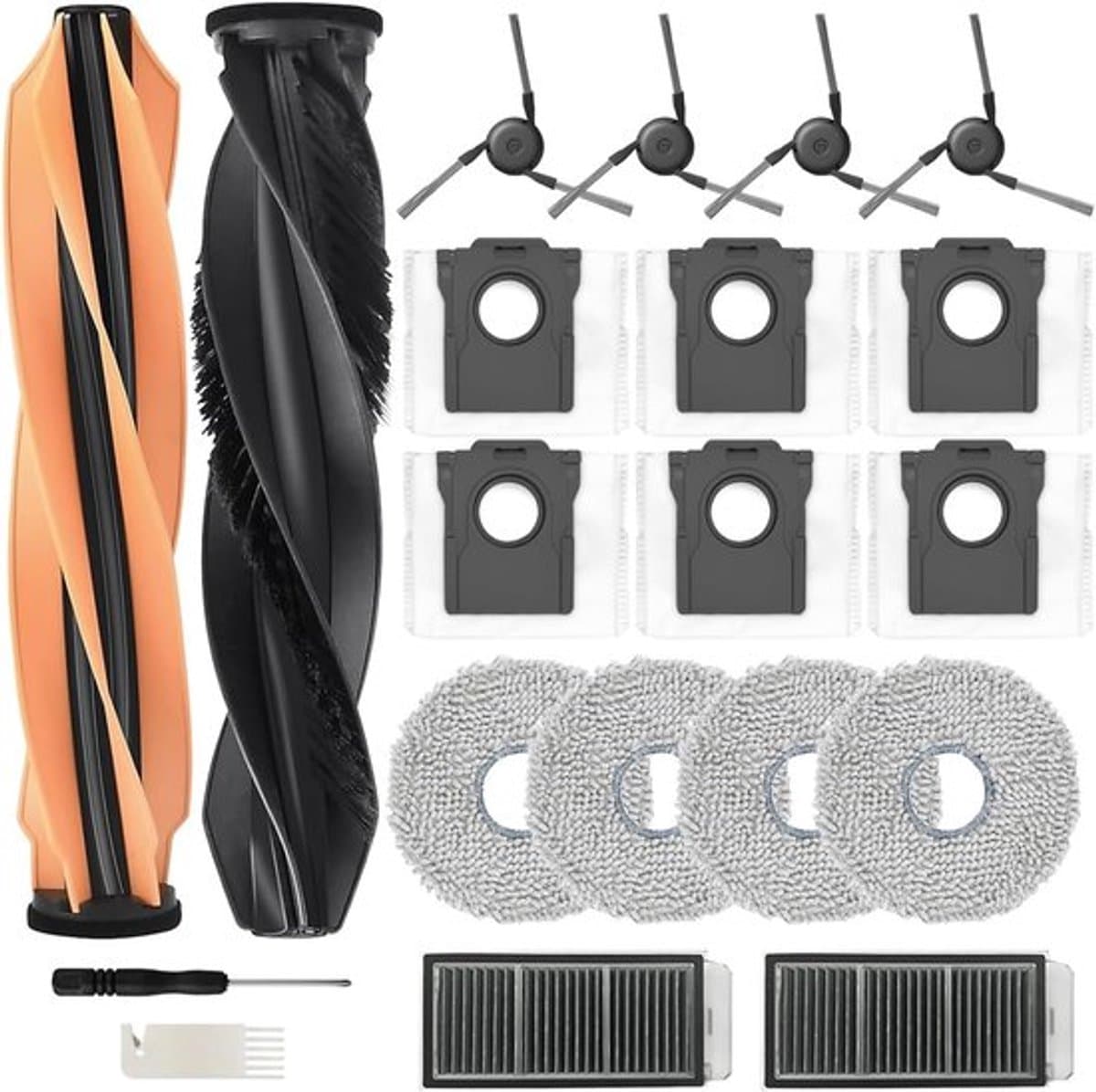 Accessoires geschikt voor Dreame X40/X50 PRO/S40 - Hoofdborstel, zijborstel, stofzak, filter, doek — afbeelding 1
