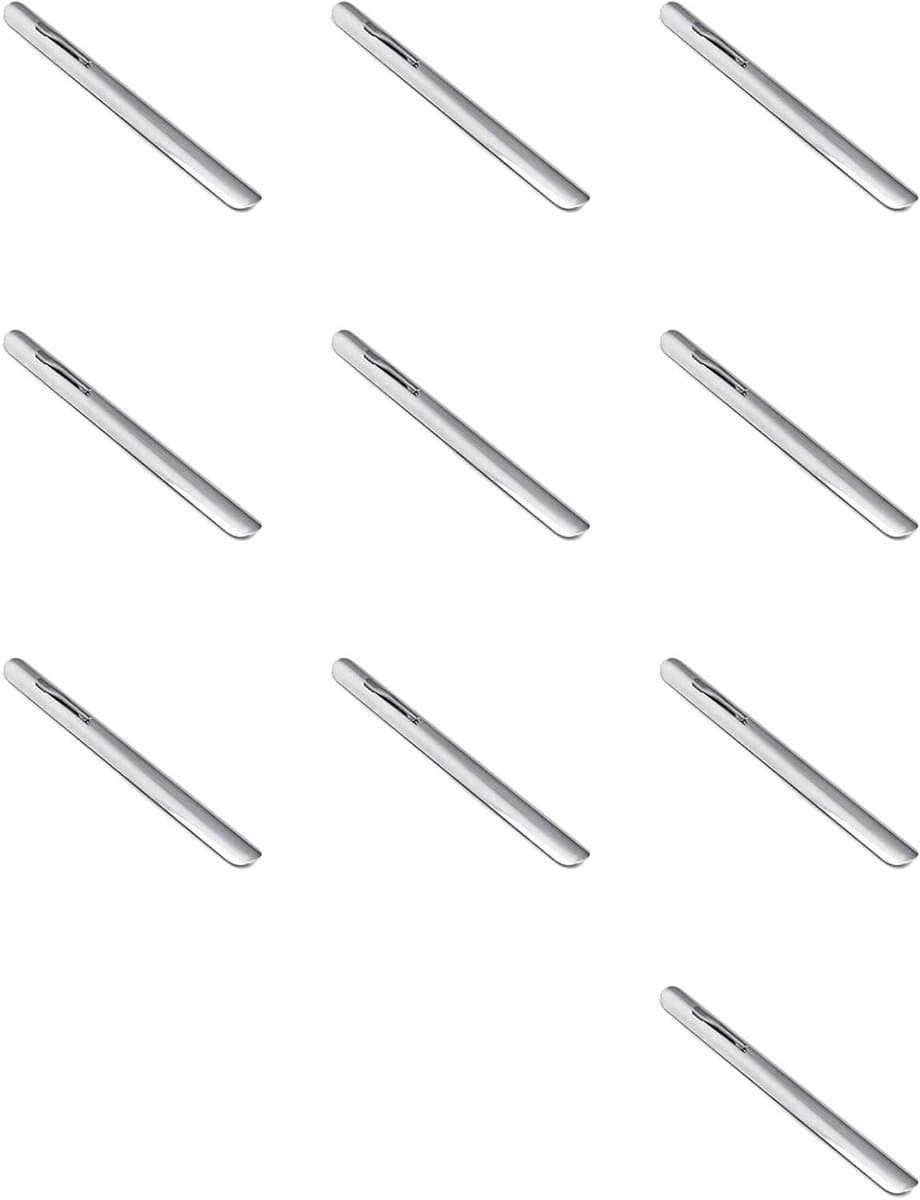 Tafelkruimelaar - Kruimelveger set - Snelle tafelreiniging - Vaste clip houder - 10 stuks - Zilver — afbeelding 1