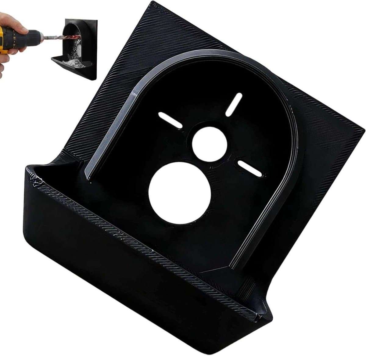 Stofvanger Boor - Puinverzamelaar - Schoon Boren - Snelle Installatie - 9x8x4cm - Zwart — afbeelding 1