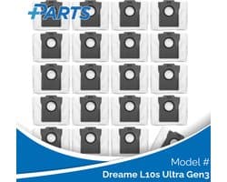 Dreame L10s Ultra Gen3 Stofzakken (20 Stuks, Plus.Parts® alternatief voor RDB8)