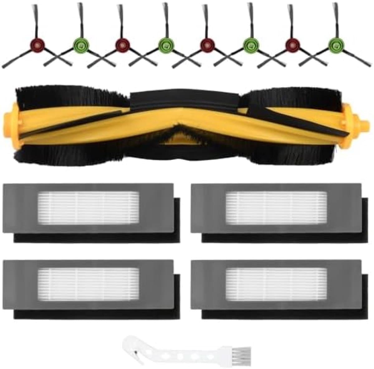 14 stuks accessoires voor Ecovacs Deebot N8 / N8+ / N8 Pro / N8 Pro+ / T9 / T9+ / N10+, OZMO 950/920 / T8 / T8+ / T8 AIVI / T8 AIVI+ / T8 MAX, 1 hoofdborstel, 4 filters, 8 zijborstels, — afbeelding 1