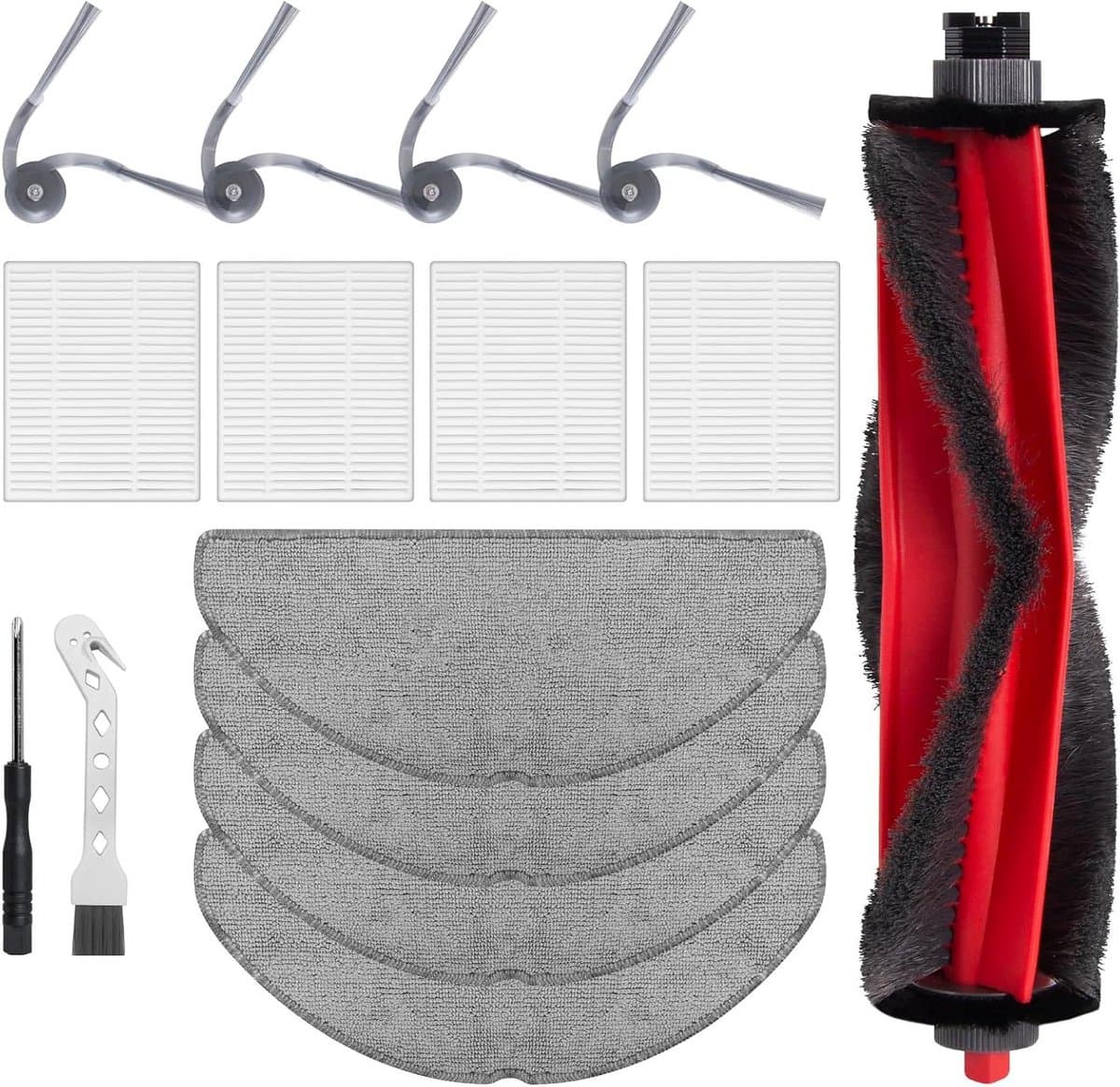 Allecto Plus - Accessoireset voor robotstofzuigers - Hoofdborstel, HEPA-filters, Reinigingsdoeken, Zijborstels - Roborock Q7 M5 / Q7 L5 — afbeelding 1