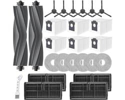 25-delige accessoireset voor Dreame L40 Ultra AE, L10s Ultra Gen 2, L10s Pro Ultra Heat, X30 Ultra en Mova E30 Ultra - 2 hoofdborstels, 6 stofzakken, 6 zijborstels, 4 filters, 6 dweilen