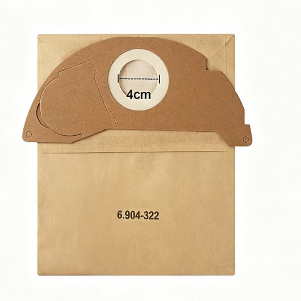Stofzuigerzakken, 10 stuks, 6,904 x 322,0 mm, geschikt voor Kärcher WD2, MV2, A2000, A2003. — afbeelding 1