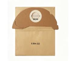 Stofzuigerzakken, 10 stuks, 6,904 x 322,0 mm, geschikt voor Kärcher WD2, MV2, A2000, A2003.