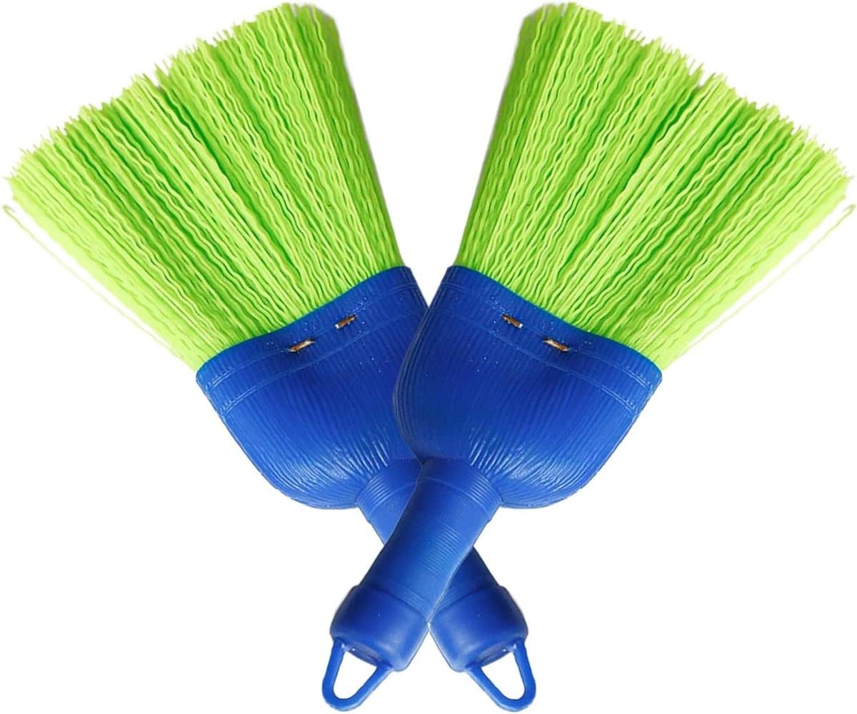 Handveger en Blik Set - Kleine Bezem Stoffer - Bureau Reinigen - Vloervriendelijke Borstelharen - 2 stuks - Niet gespecificeerd — afbeelding 1