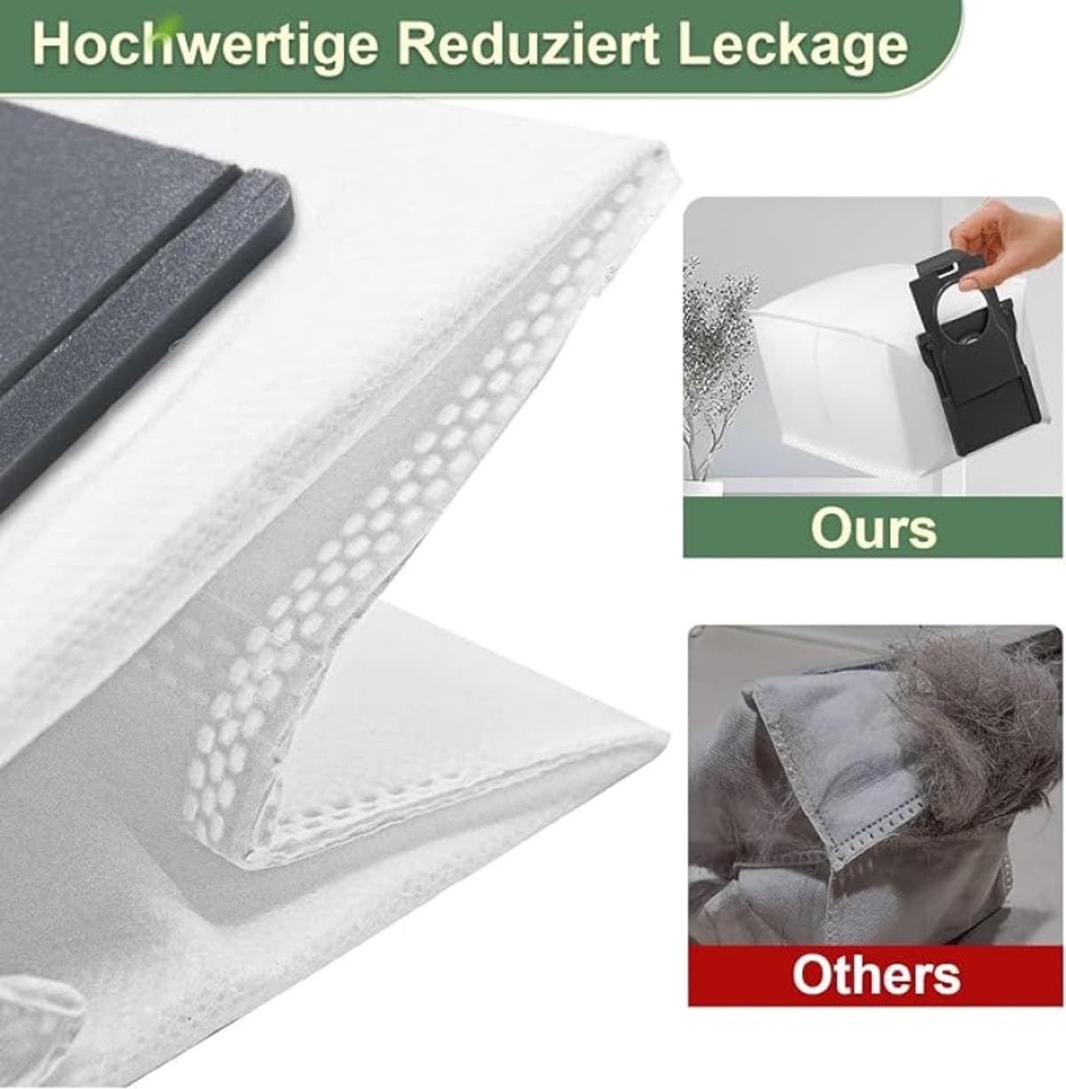12 stuks stofzakken voor Dream X30 Ultra, X40 Ultra, X50 Ultra, X40 Master, L10s Ultra, L10s Pro Ultra, L10s Pro Gen2, L10s Plus, L20 Ultra, L40 Ultra, D10 Plus en Mova E30 Ultra, P50 Pro Ultra — afbeelding 1