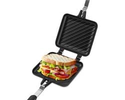 Sandwich Maker en Anti-aanbak Pan Platte Bodem Ontbijt Panini Pan