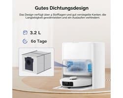 12 stofzuigerzakken Geschikt voor de robotstofzuigers Dreame X40/X50/Aqua10 Ultra Complete L10/L10s Pro/L40/L40s Pro/L50 Pro Ultra en Mova 3.2L.