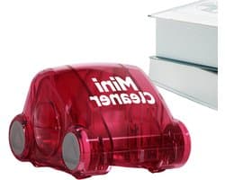 Mini Stofzuiger Bureau - Tafel Veegmachine - Kruimels Verwijderen - Compact Schattig Ontwerp - 8x8x6 cm - Rood