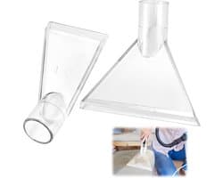 Extractiemondstukken Voor Stofzuiger – Set Van 2 Bekledingszuigmonden – 38 mm Aansluiting – Voor Nat- En Droogzuigers – Voor Bank, Tapijt, Autostoelen En Matras – Transparant